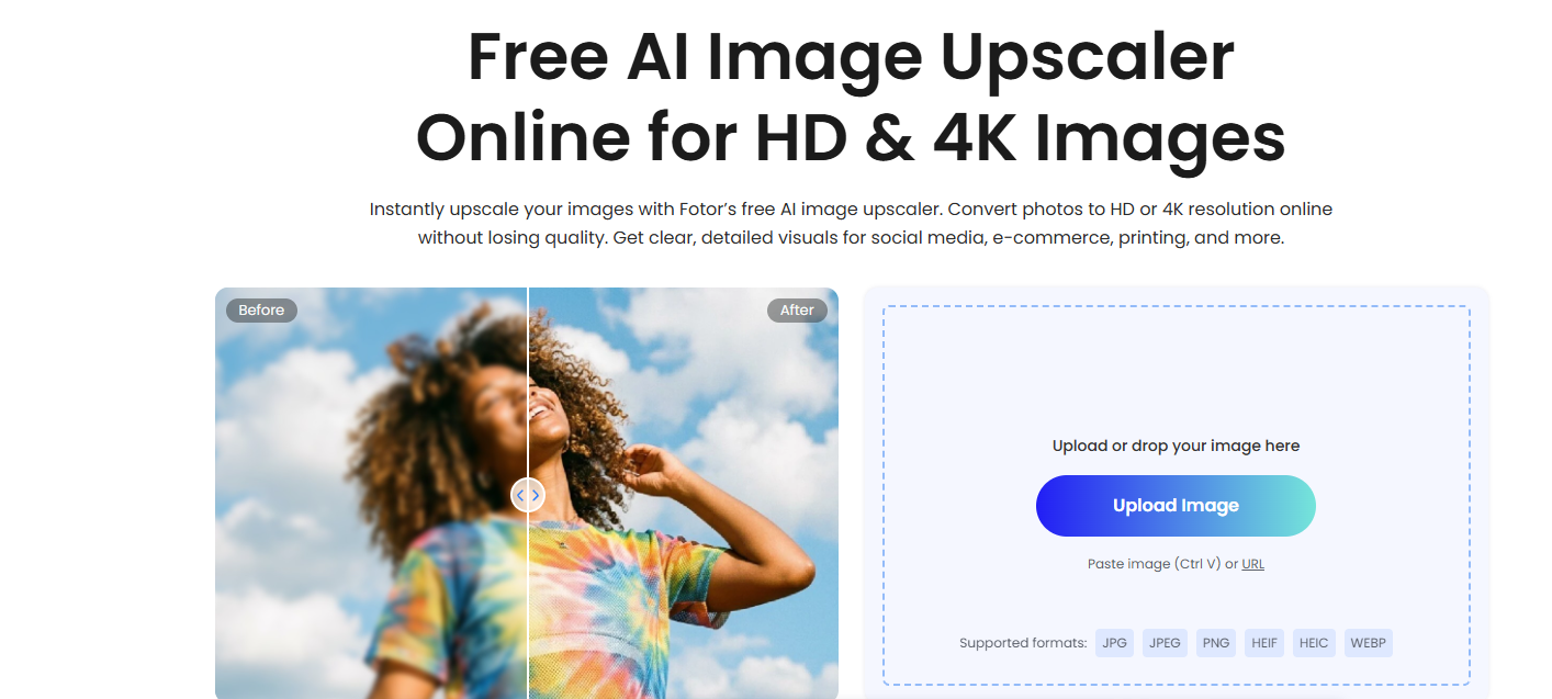 Fotor AI Image Upscaler