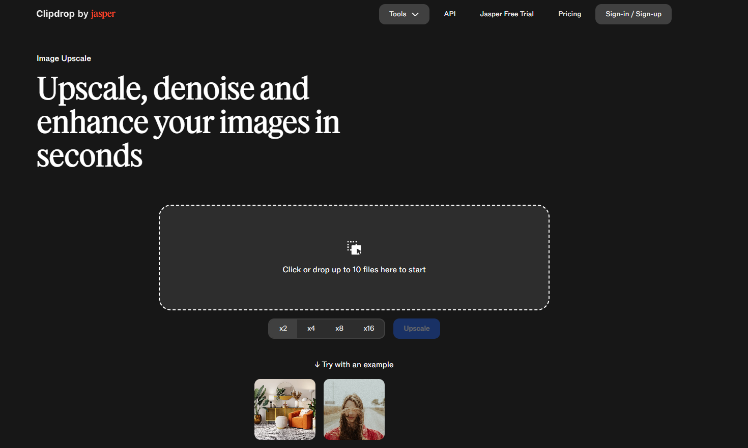 ClipDrop Image Upscaler
