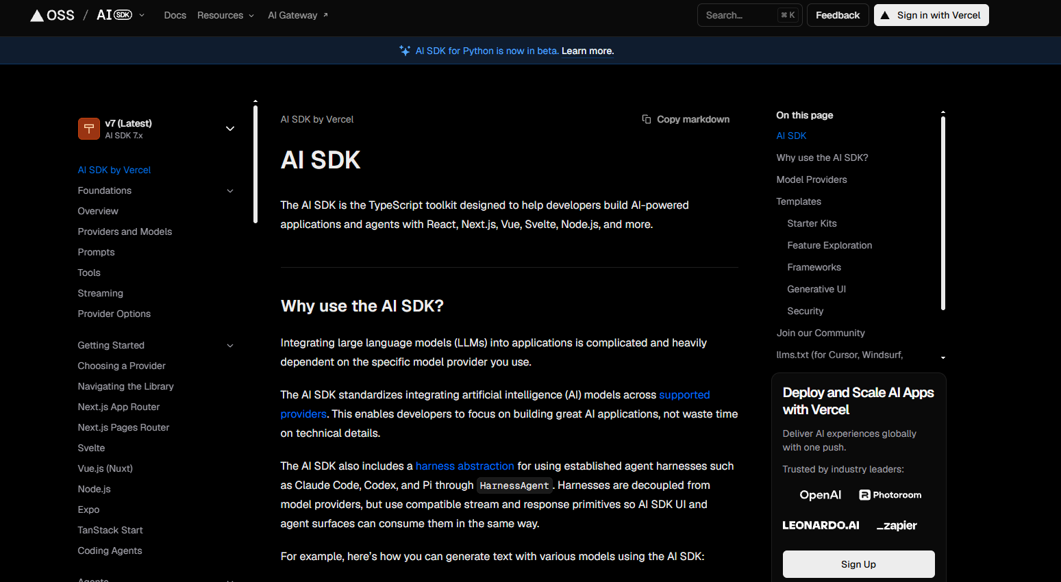 Vercel AI SDK