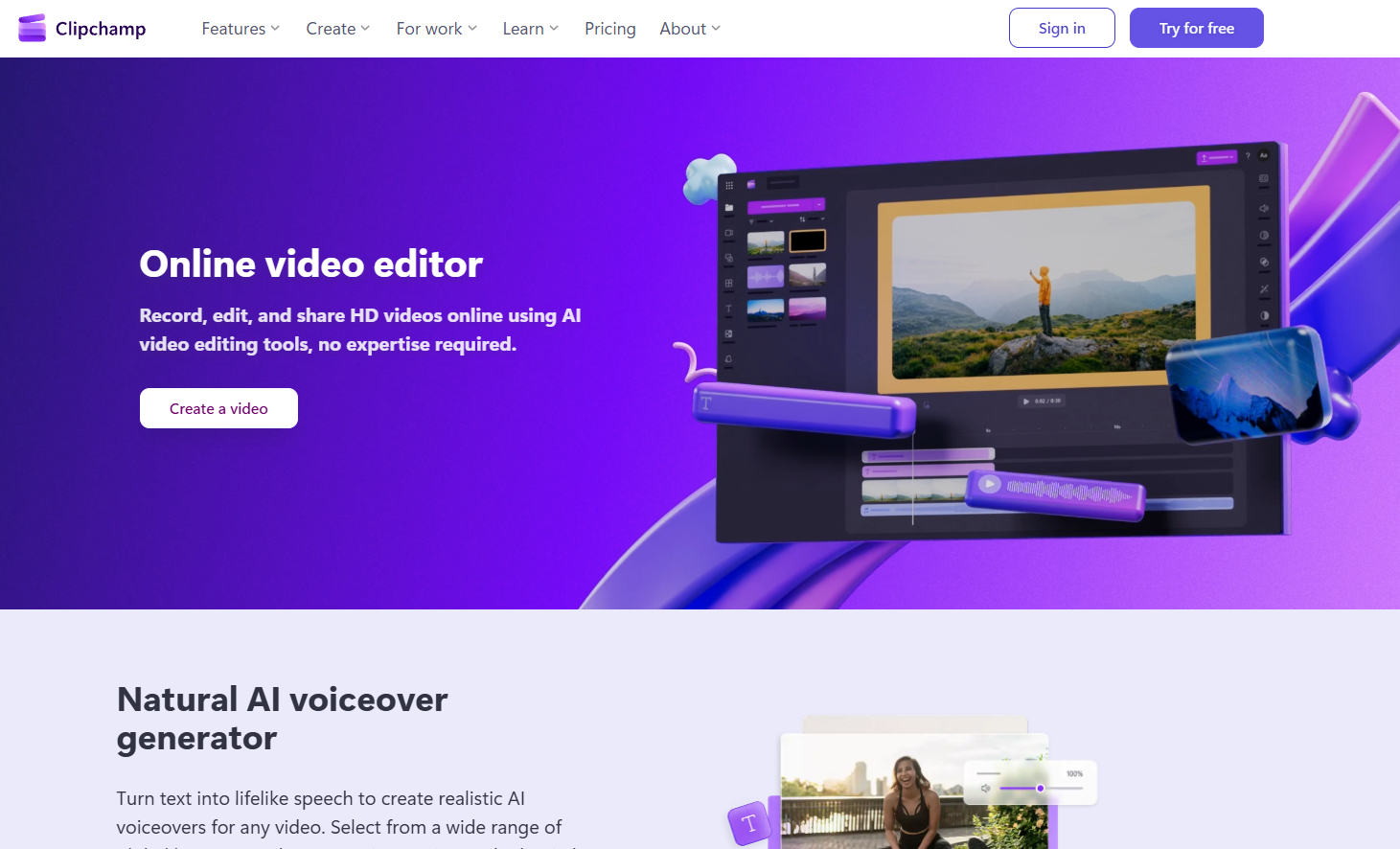 Clipchamp AI