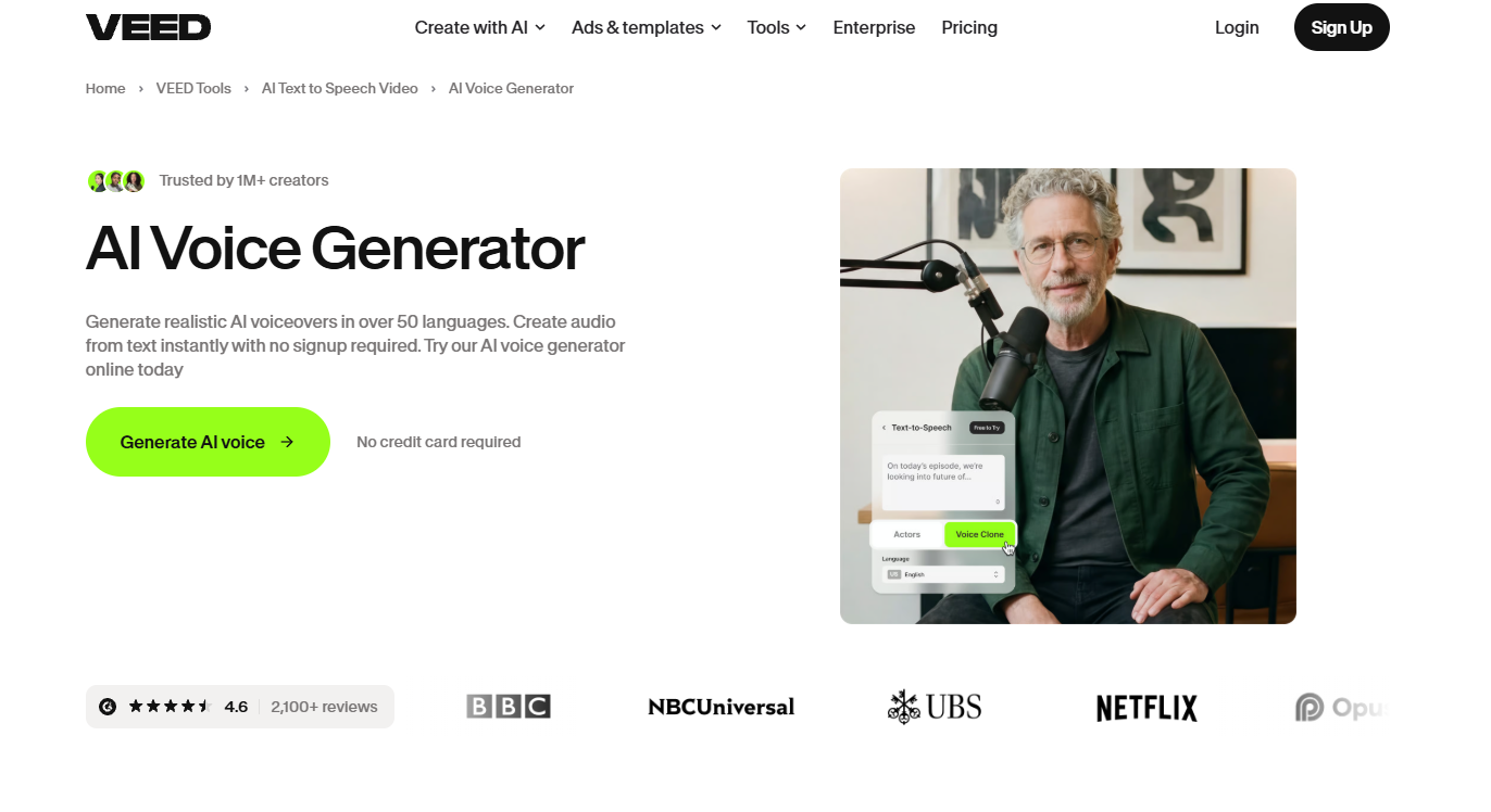 Veed AI Voice Generator