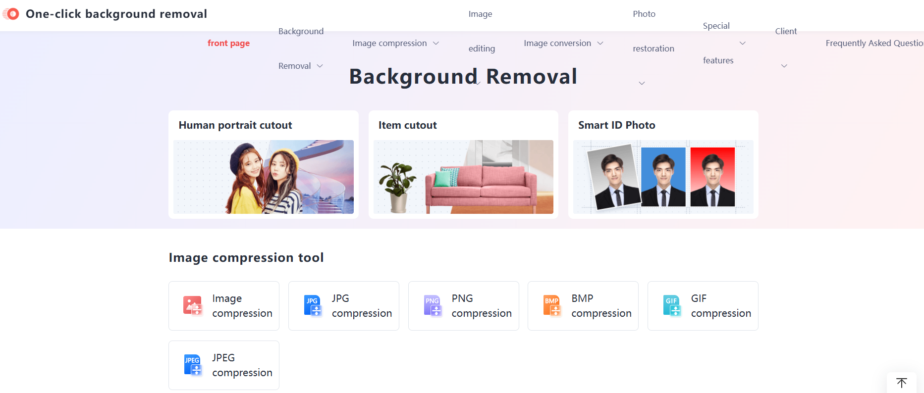 One-click background removal