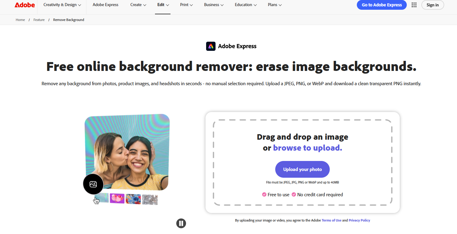 Adobe Image Background Remover