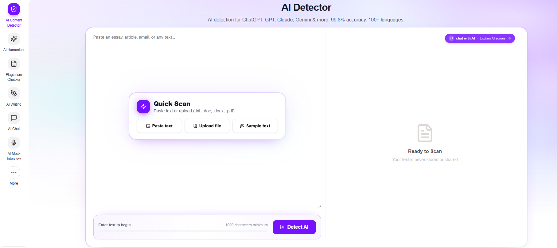 Smodin AI Content Detector